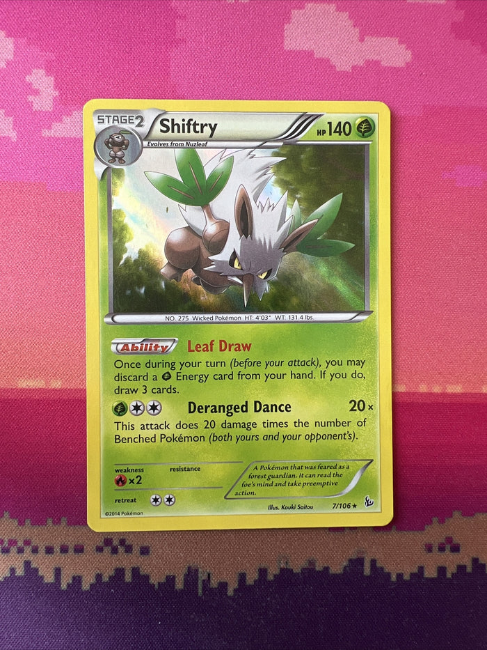 Pokemon Card Shiftry Flashfire Holo Rare 7/106 Near Mint