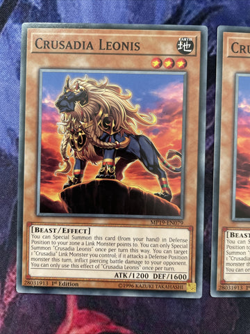 MP19-EN079 3x Crusadia Leonis Common 1st Edition Yugioh (back)
