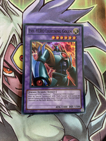LCGX-EN068 Evil Hero Lightning Golem Super Rare UNL Edition NM Yugioh Card