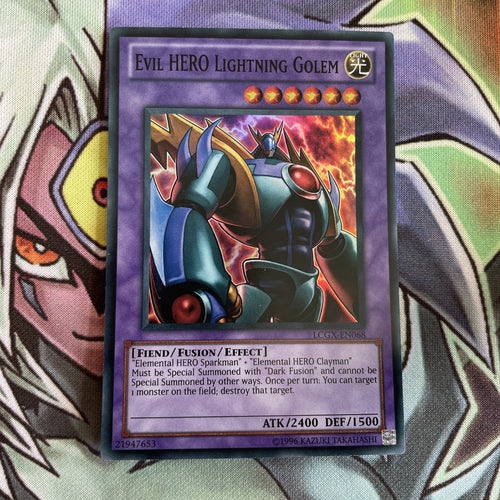 LCGX-EN068 Evil Hero Lightning Golem Super Rare UNL Edition NM Yugioh Card