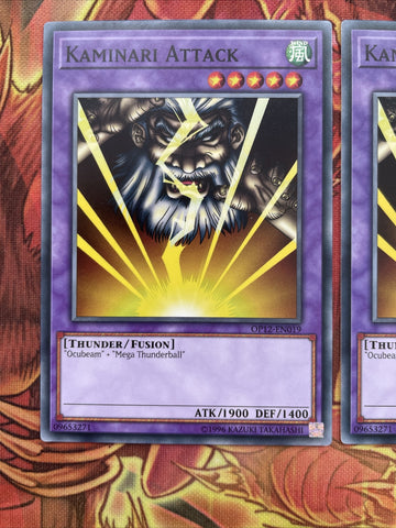 OP12-EN019 x3 Kaminari Attack - Common - OTS - YuGiOh (back)