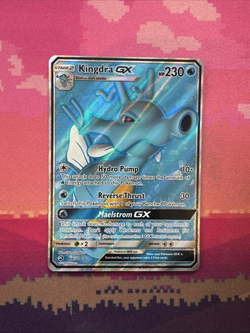 Pokemon Card Kingdra GX 66/70 Ultra Rare Dragon Majesty Near Mint