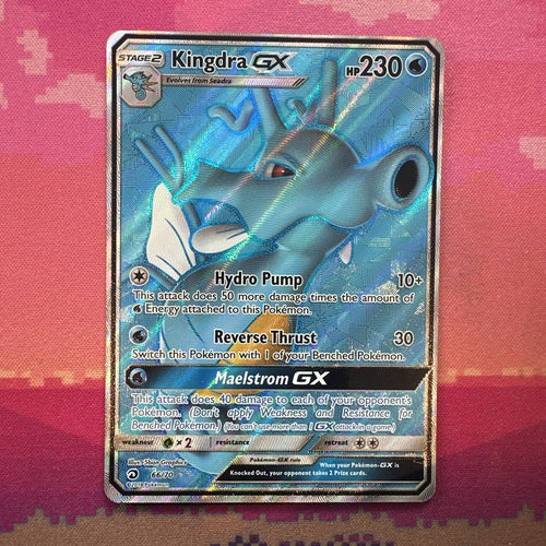 Pokemon Card Kingdra GX 66/70 Ultra Rare Dragon Majesty Near Mint