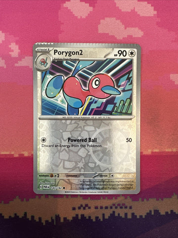 Pokemon Card Porygon2 Obsidian Flames CRIMPED Reverse Holo Near Mint