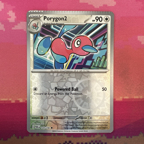 Pokemon Card Porygon2 Obsidian Flames CRIMPED Reverse Holo Near Mint