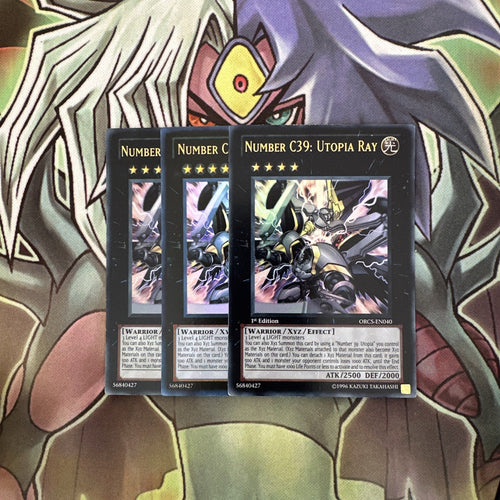 ORCS-EN040 x3 Number C39: Utopia Ray Ultra Rare Excellent Condition Yugioh