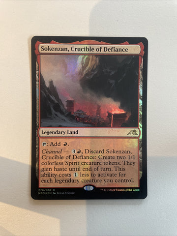 Sokenzan, Crucible Of Defiance - Kamigawa Neon Dynasty FOIL Excellent Magic MTG
