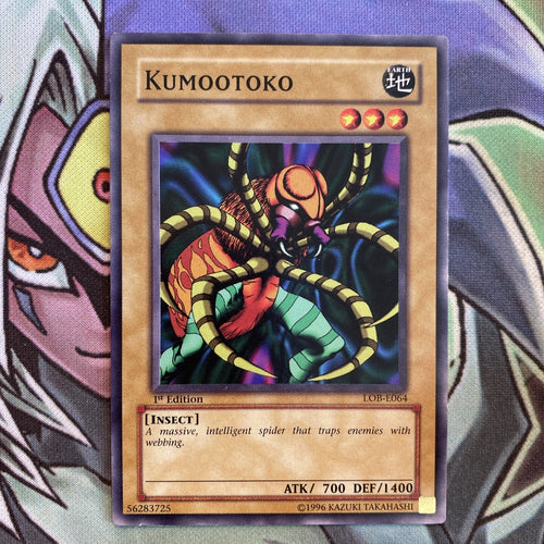LOB-E064 Kumootoko Common 1st Edition NM Yugioh Card