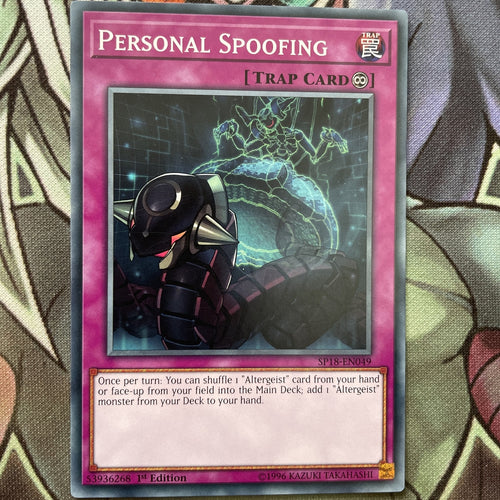 SP18-EN049 Personal Spoofing Common 1st Edition NM Yugioh Card