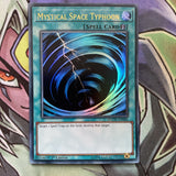 DUOV-EN086 Mystical Space Typhoon MISPRINT STAMP 1st Edition NM Yugioh Card