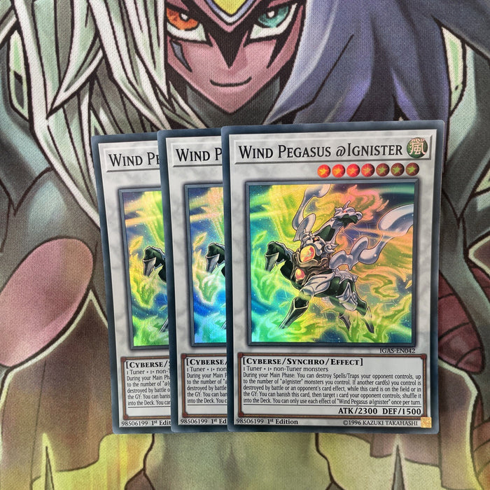 IGAS-EN042 x3 Wind Pegasus @ignister Super Rare Excellent Condition Yugioh