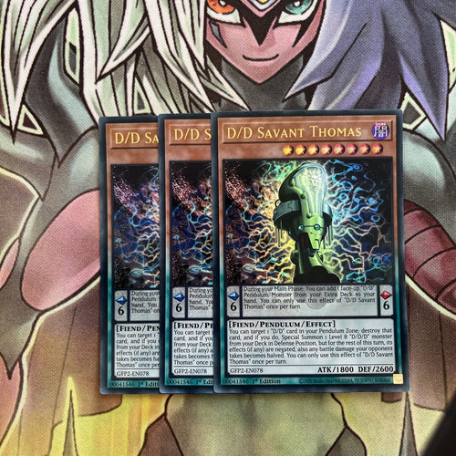 GFP2-EN078 x3 D/D Savant Thomas Ultra Rare Excellent Condition Yugioh