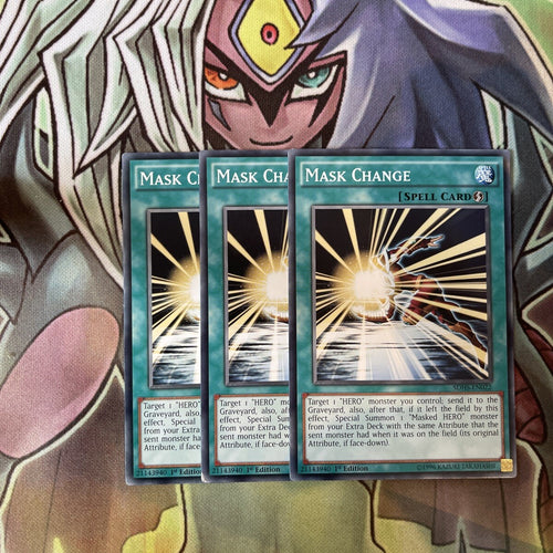 SDHS-EN022 x3 Mask Change Common Excellent Condition Yugioh