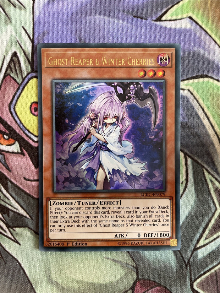 LCKC-EN079 Ghost Reaper & Winter Cherries Ultra Rare 1st Edition NM Yugioh Card