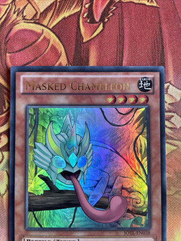JOTL-EN038 Masked Chameleon unl Edition Ultra Rare Yugioh Card (back)