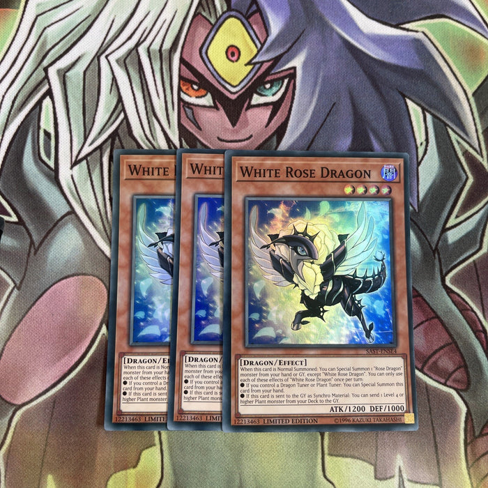 SAST-ENSE4 x3 White Rose Dragon Super Rare  Excellent Conditon Yugioh