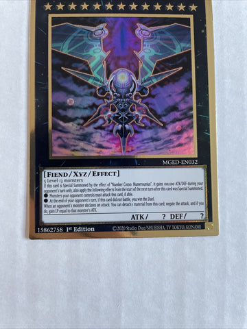 MGED-EN032 YUGIOH NUMBER IC1000: NUMEROUNIUS NUMEROUNIA GOLD RARE YU-GI-OH (back)