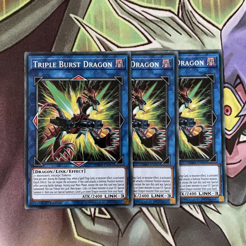 SDRR-EN045 Yugioh Triple Burst Dragon x3 Playset