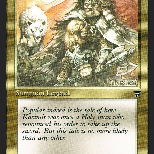 Kasimir The Lone Wolf - Legends Excellent Magic MTG