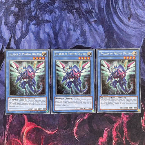 LVAL-EN045 x3 Paladin of Photon Dragon Rare Unlimited Edition Near Mint YuGiOh
