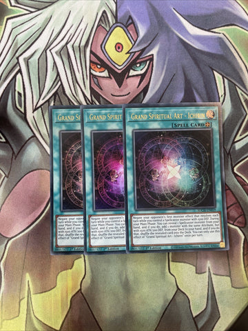 SDCH-EN019 x3 Grand Spiritual Art - Ichirin Ultra Excellent Condition Yugioh
