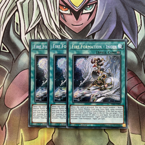 FIGA-EN020 x3 Fire Formation - Ingen Secret Rare Excellent Condition Yugioh