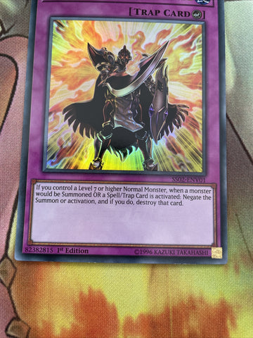 SS02-ENV01 Yugioh Ultra Rare Champion's Vigilance 1st Edition (NM) (back)