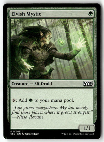 MTG Elvish Mystic Magic 2015 (M15) LP Magic The Gathering
