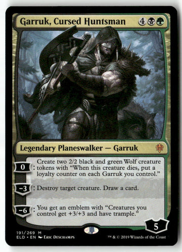 MTG Garruk, Cursed Huntsman Throne of Eldraine LP Magic The Gathering