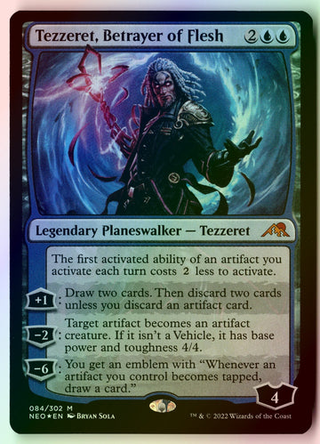 MTG Tezzeret, Betrayer of Flesh Kamigawa: Neon Dynasty FOIL Magic The Gathering
