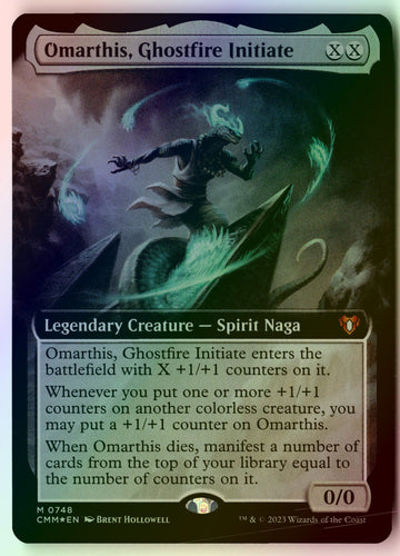 MTG Omarthis, Ghostfire Initiate (Extended Art) FOIL Commander Masters MTG