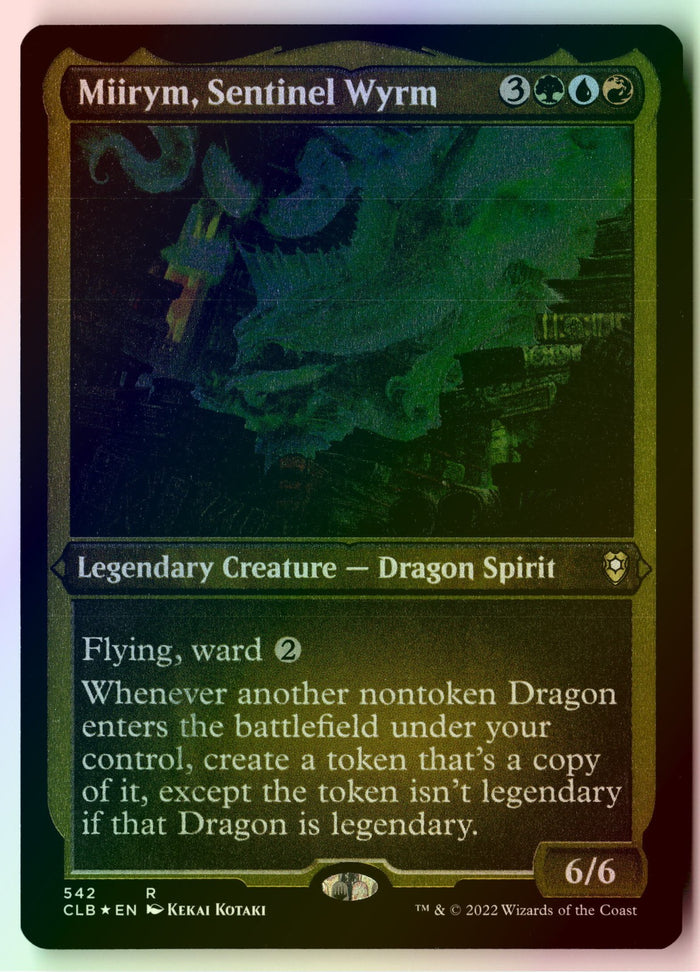 MTG Miirym, Sentinel Wyrm (Foil Etched) Commander: Battle for Baldur's Gate