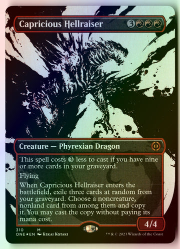 MTG Capricious Hellraiser (Showcase) Phyrexia: All Will Be One FOIL