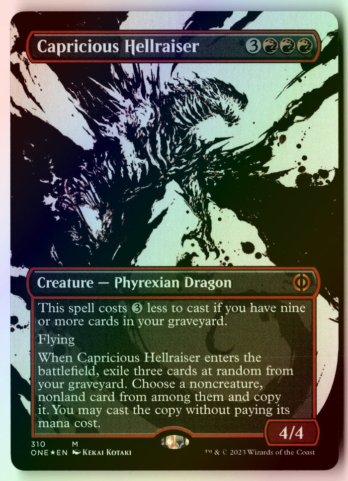 MTG Capricious Hellraiser (Showcase) Phyrexia: All Will Be One FOIL