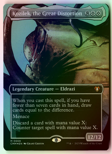 MTG Kozilek, the Great Distortion (Borderless) FOIL Commander Masters MTG