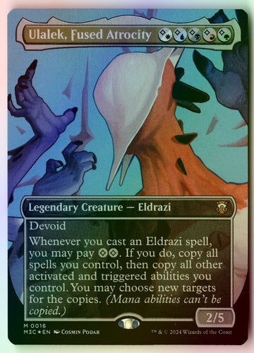 MTG Ulalek, Fused Atrocity (Borderless) FOIL Commander: Modern Horizons 3