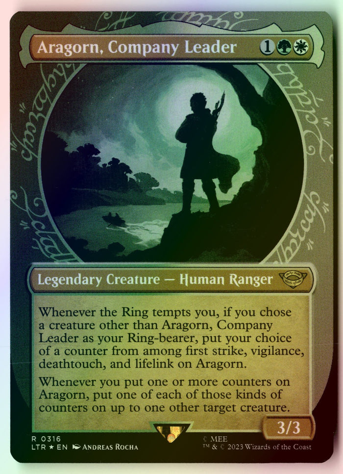 MTG Aragorn, Company Leader Showcase Universes Beyond The Lord of the Rings FOIL
