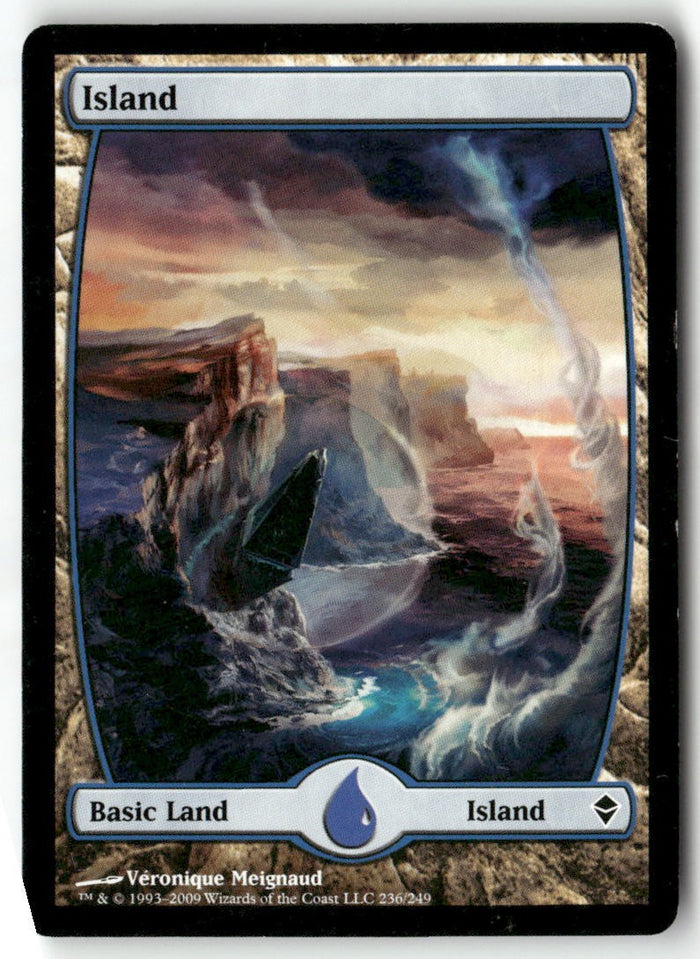 MTG Island () - Full Art Zendikar LP Magic The Gathering