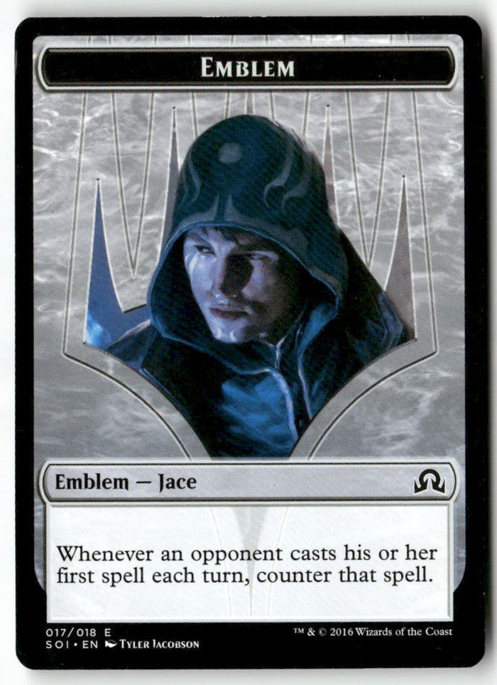 MTG Emblem - Jace, Unraveler of Secrets Shadows over Innistrad LP Magic The Gath