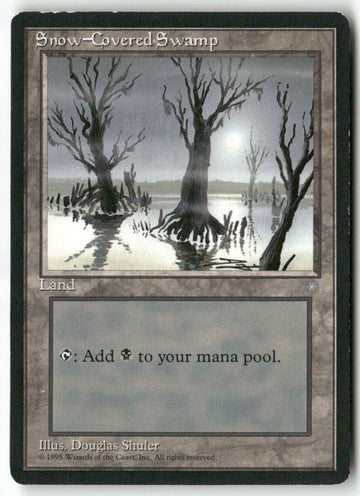 MTG Snow-Covered Swamp Ice Age LP Magic The Gathering