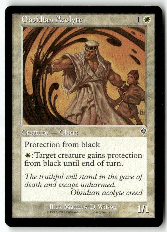 MTG Obsidian Acolyte Invasion LP Magic The Gathering