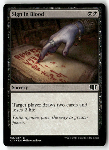 MTG Sign in Blood Commander 2014 LP Magic The Gathering