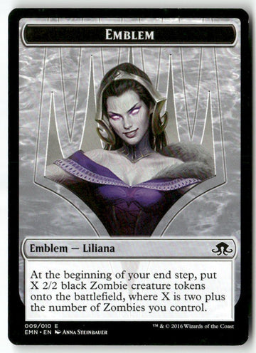 MTG Emblem - Liliana, the Last Hope Eldritch Moon LP Magic The Gathering