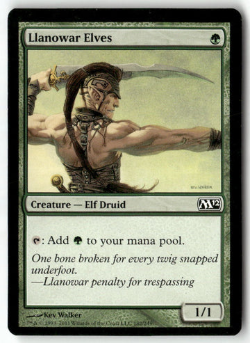 MTG Llanowar Elves Magic 2012 (M12) LP Magic The Gathering