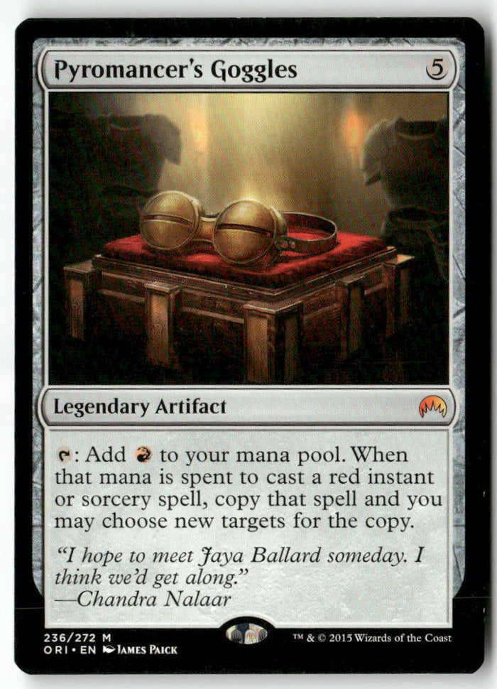 MTG Pyromancer's Goggles Magic Origins LP Magic The Gathering