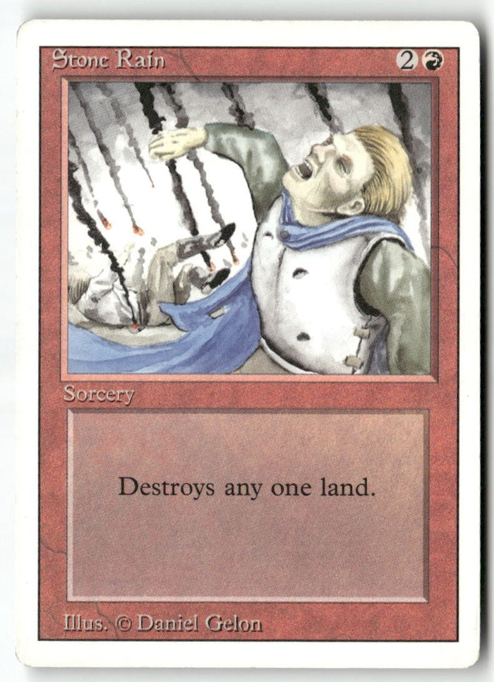 MTG Stone Rain Revised Edition LP Magic The Gathering