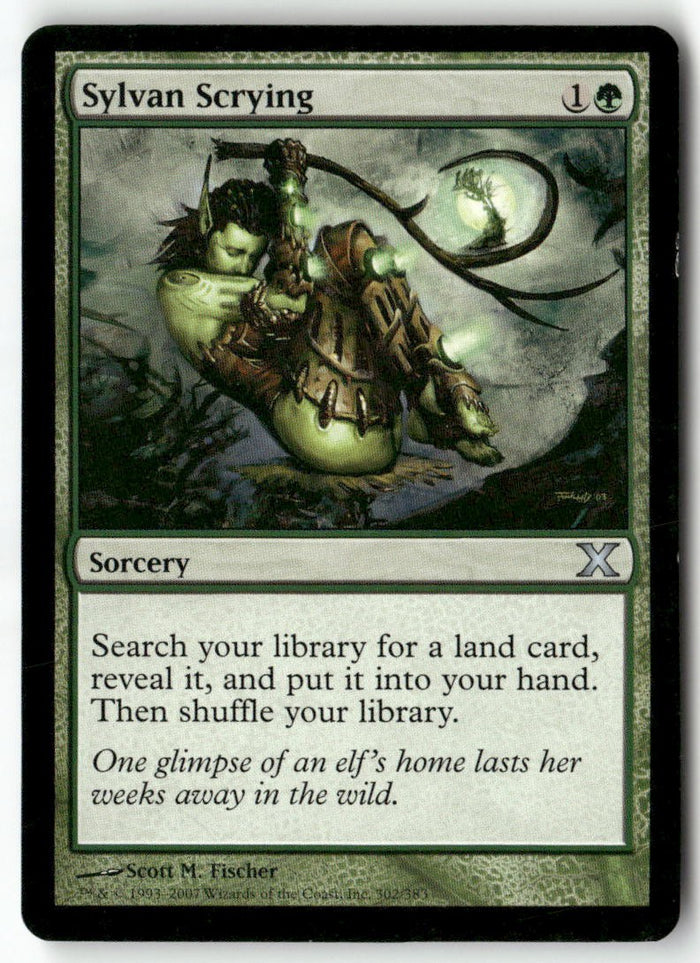 MTG Sylvan Scrying 10th Edition LP Magic The Gathering