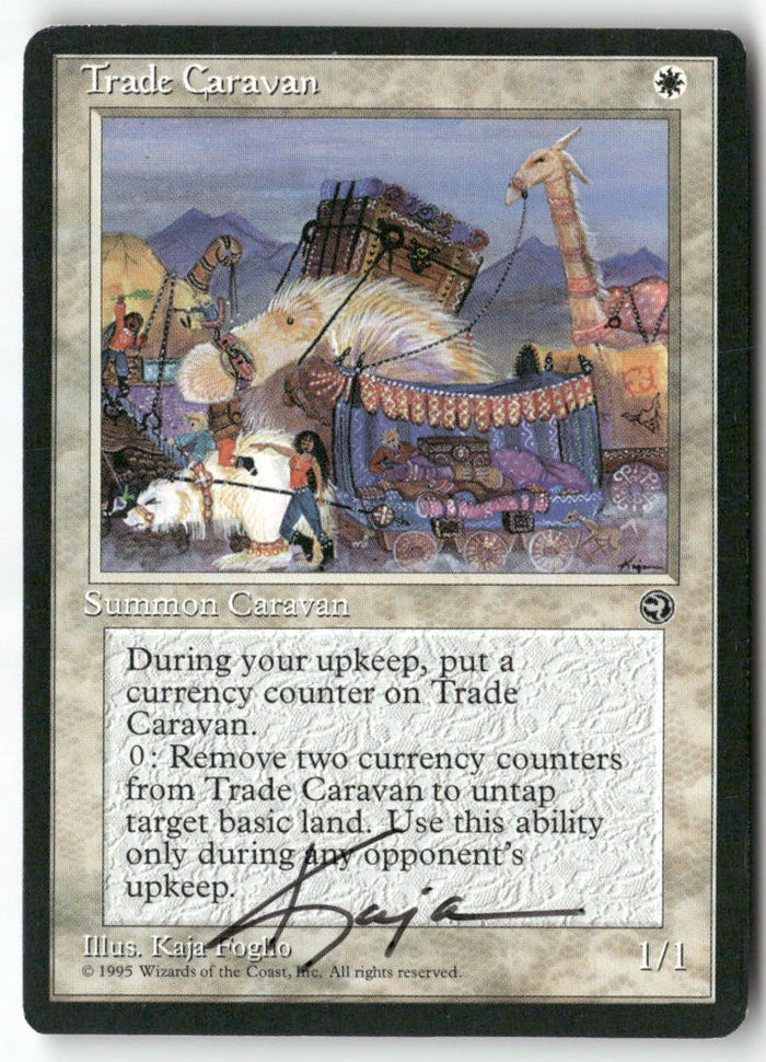 MTG Trade Caravan Homelands LP ARTIST SIGNED Magic The Gathering