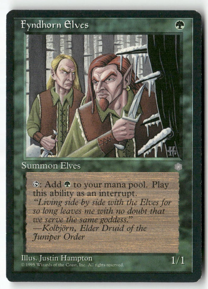 MTG Fyndhorn Elves Ice Age LP Magic The Gathering
