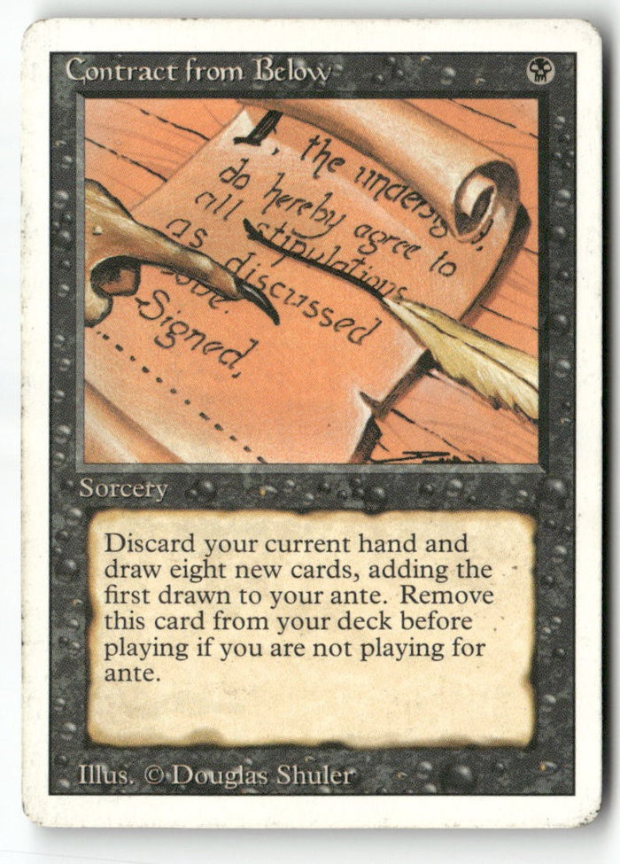 MTG Contract from Below Revised Edition LP Magic The Gathering